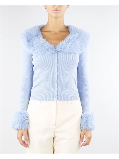 Cardigan with eco-fur No Secrets NO SECRETS | Cardigan | NS11815